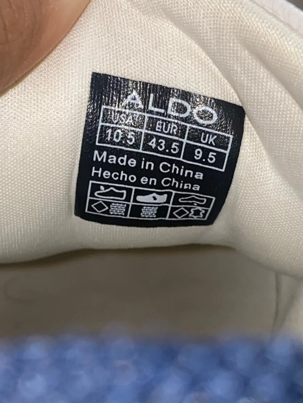 Aldo White and Navy Low-Top Sneakers